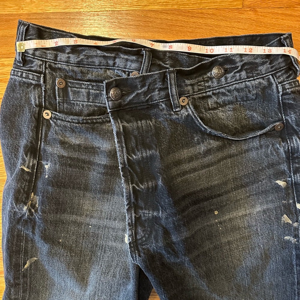 R13 Gold Splatter Crossover Jean, Eton Selvedge black, 26 - Picture 13 of 16